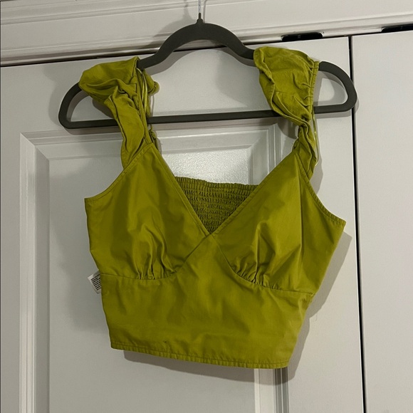 a new day Tops - A New Day Lime Green Crop Top